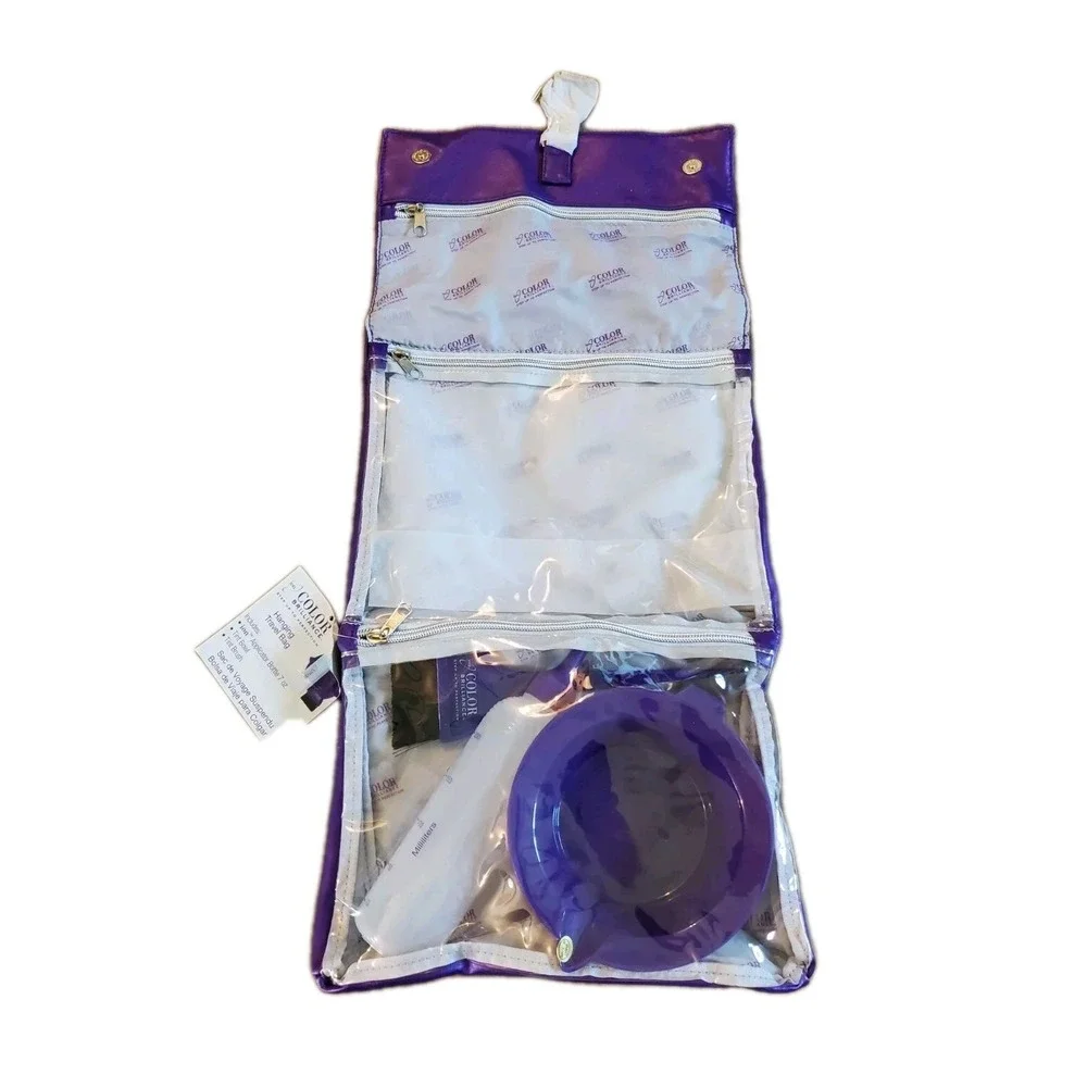 ION Hanging Travel Bag Applicator Bottle Tint Bowl‎ Brush Toiletries Makeup